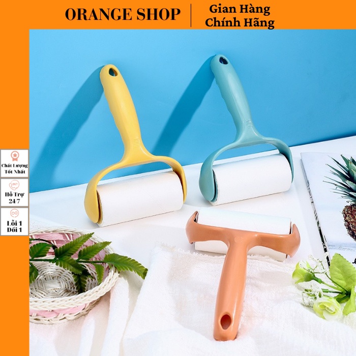 Cây Lăn Lông Siêu Dính Bụi Bẩn Lông Chó Mèo Cây Lăn Bụi Màu Pastel Cực Xinh Cây Lăn Lông Tĩnh Điện Orange Shop