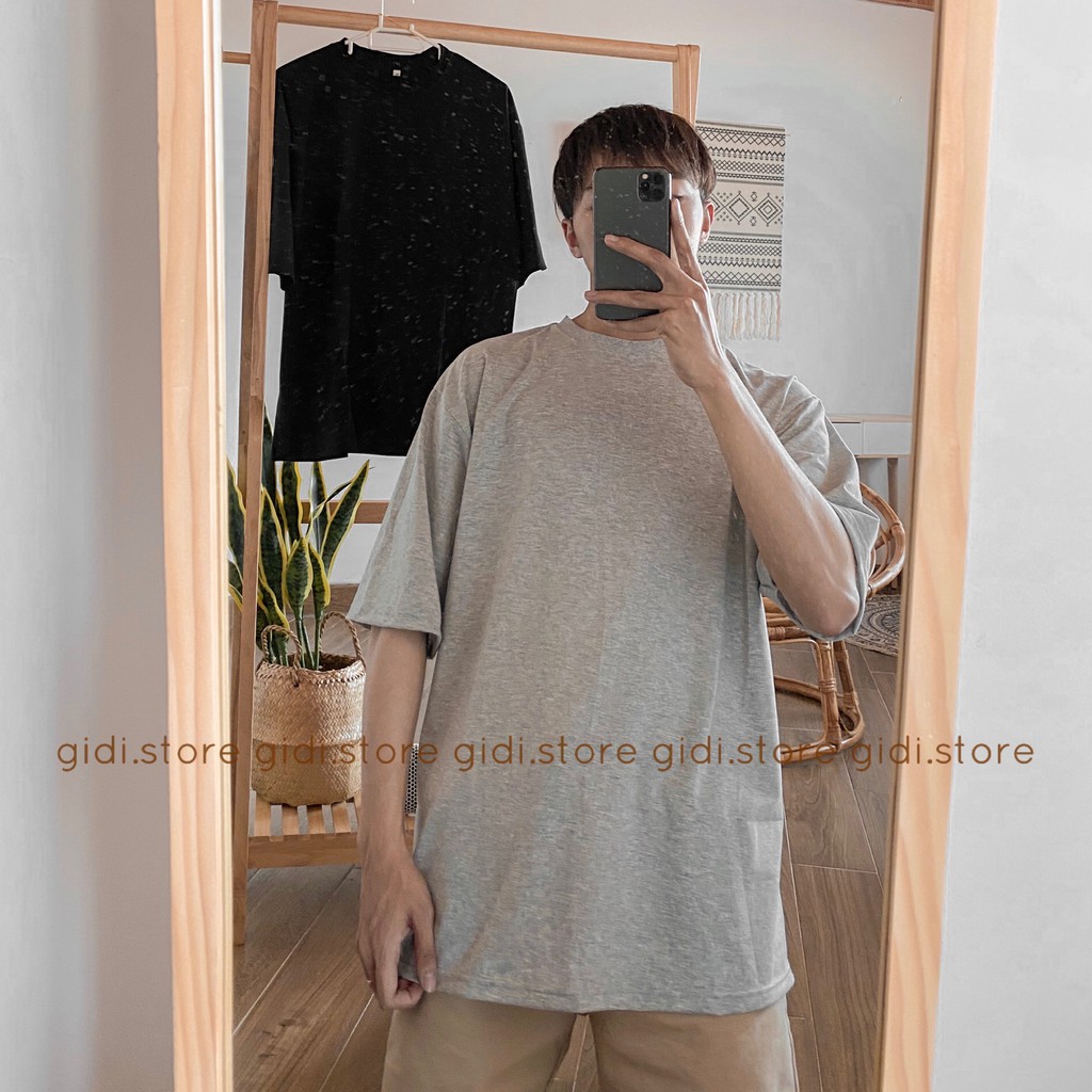 Áo Phông Trơn Tay Lỡ form rộng OVERSIZE vải thun co giãn Nam Nữ Unisex - thoáng mát, không nhăn, hàng chính hãng 💥 GIDI | BigBuy360 - bigbuy360.vn