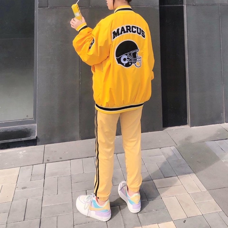 Quần jogger 2 sọc unisex nam nữ ống bo thun form rộng