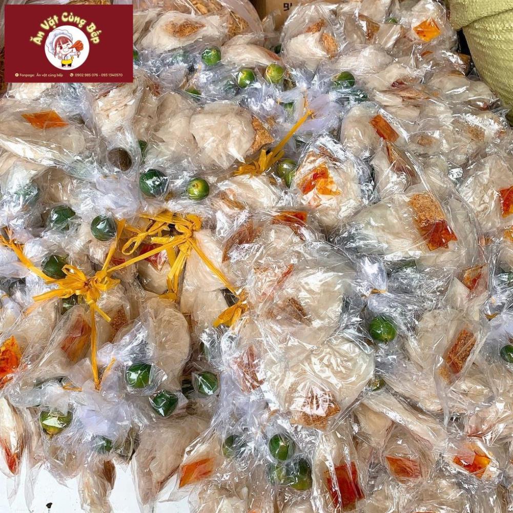 Xâu 10 Bịch Bánh tráng muối tỏi sate tắc xâu - Bánh tráng Tây Ninh