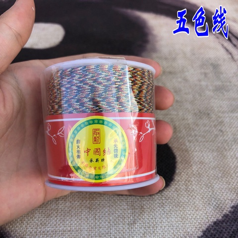 Dây chỉ ngũ sắc bảo bình an, trừ tà trấn sát, có thể dùng để tết vòng tay phong thủy, vòng trừ tà