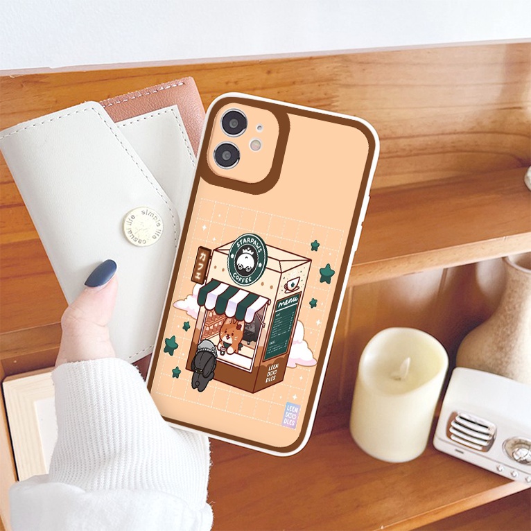 Ốp lưng iphone cửa hàng của gấu cạnh vuông  cho iphone 11 7plus 8plus x xsmax 11pro max 12pro 12promax13promax tr1078