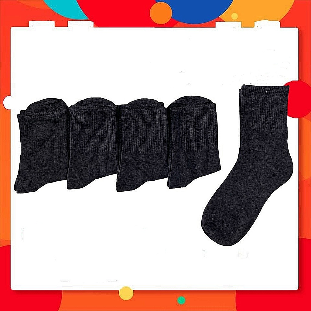 Vớ tất trắng đen cổ cao, chất mỏng