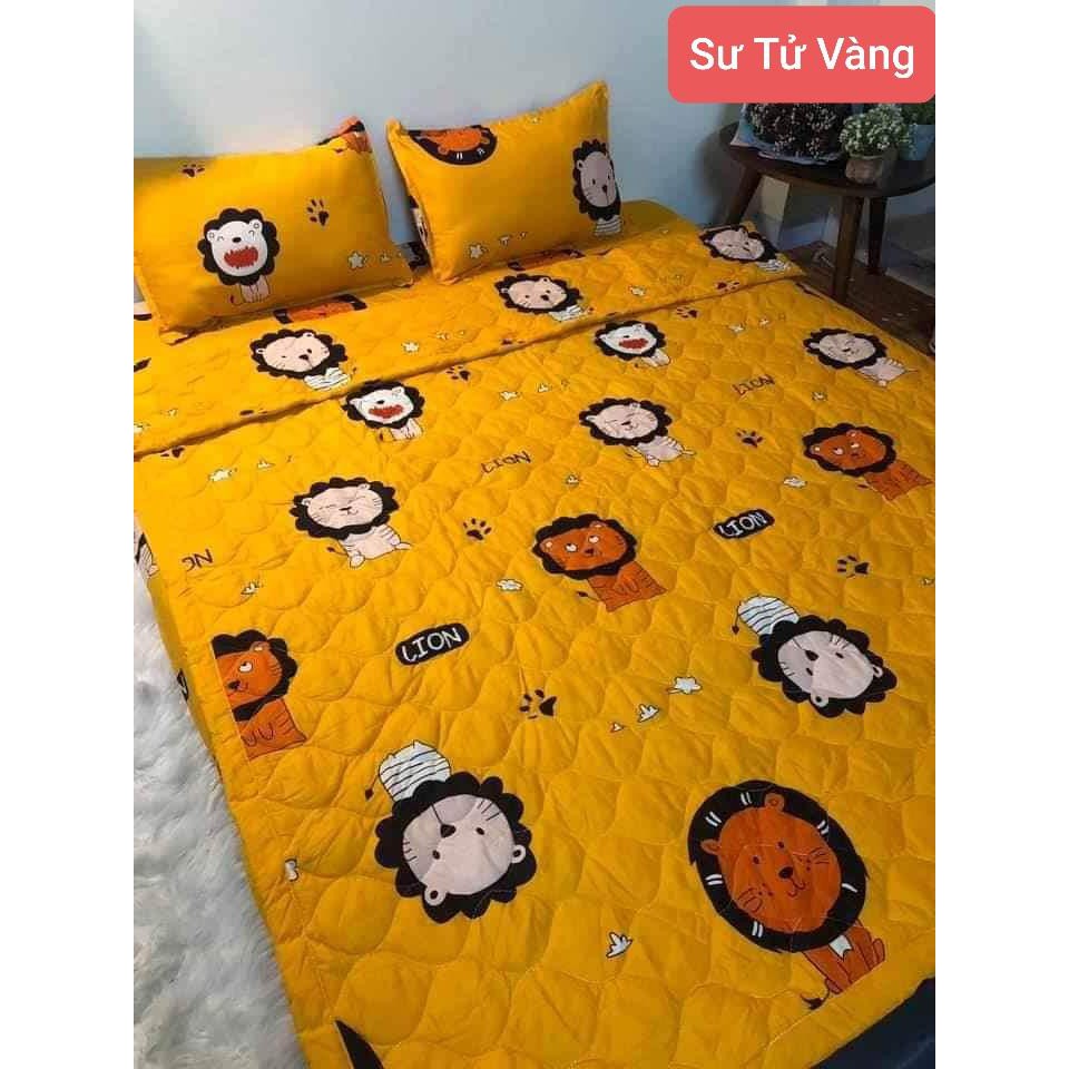 Bộ Ga Gối Cotton Poly 4 Món H&T Bedding, Miễn Phí May Ga Bo Chun, Bộ Ga Mới Hè 2022, Sét Chăn Ga 4 Món