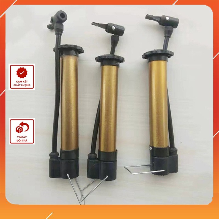 Bơm Bóng,Bơm Cột Khí Gói Hàng Chống Sốc Mini Cầm Tay Thân Bằng Kim Loại 21cm Chắc Chắn