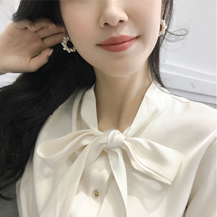 XiaoboACC Khuyên Tai Hình Chữ C Đính Đá Ngọc Trai Nhân Tạo Phong Cách Thời Trang Hàn