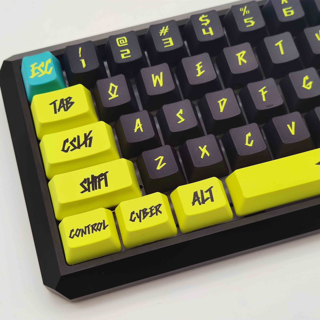 GMK Cyberpunk Keycap, 122 phím PBT Keycaps OEM Cấu hình OEM DYE-SUB Cá nhân hóa GMK Keycaps cho bàn phím cơ / Bàn phím cơ chơi game