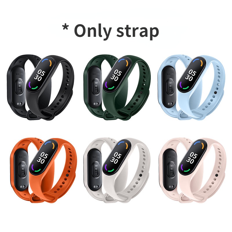 Dây Đeo Silicon 6 Màu Cho Đồng Hồ Thông Minh Xiaomi Mi Band 7