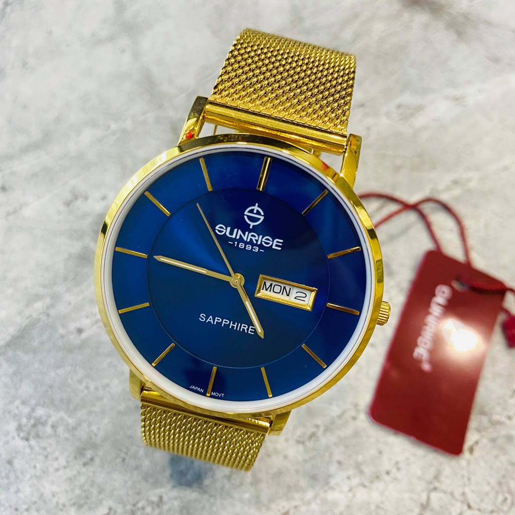 Đồng hồ Sunrise Nam chính hãng Nhật Bản M1237.SA.G.X - kính saphire chống trầy - ch