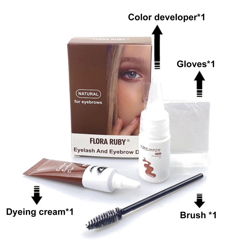 Kem Nhuộm Lông Mày Bán Vĩnh Viễn Kèm Cọ Chống Thấm Nước Lâu Trôi