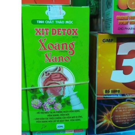 Xịt xoang detox Xoang nano  giảm đau đầu, trán, làm giảm viêm mũi viêm xoang, hắt hơi, chảy nươc mũi