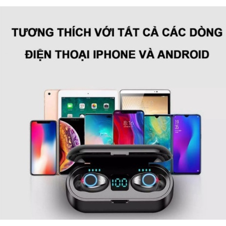 Tai nghe bluetooh F9,Bản Pro Chip Cải Tiến 5.0 Âm Thanh Hay Hỗ Trợ Mọi Dòng Máy Pin Trâu Bảo Hành 12 #tainghebluetooth
