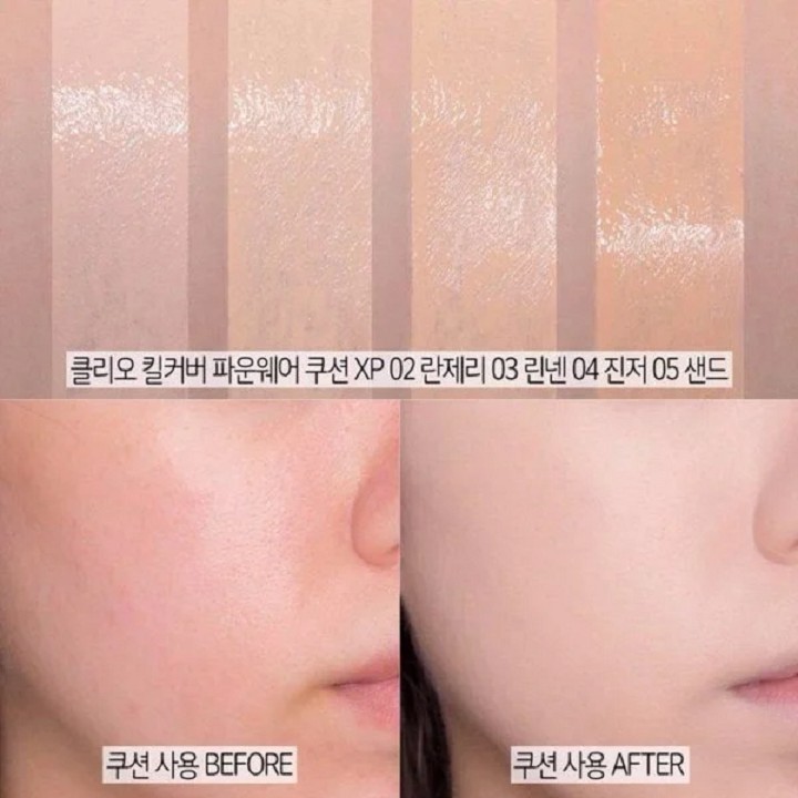 Phấn nước CLIO Bạc Kill Cover Founwear Cushion XP SPF50+ PA++++ tặng lõi phụ thay thế | BigBuy360 - bigbuy360.vn