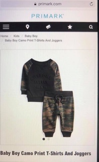Sét Nỉ Bé Trai Rằn Ri Primark