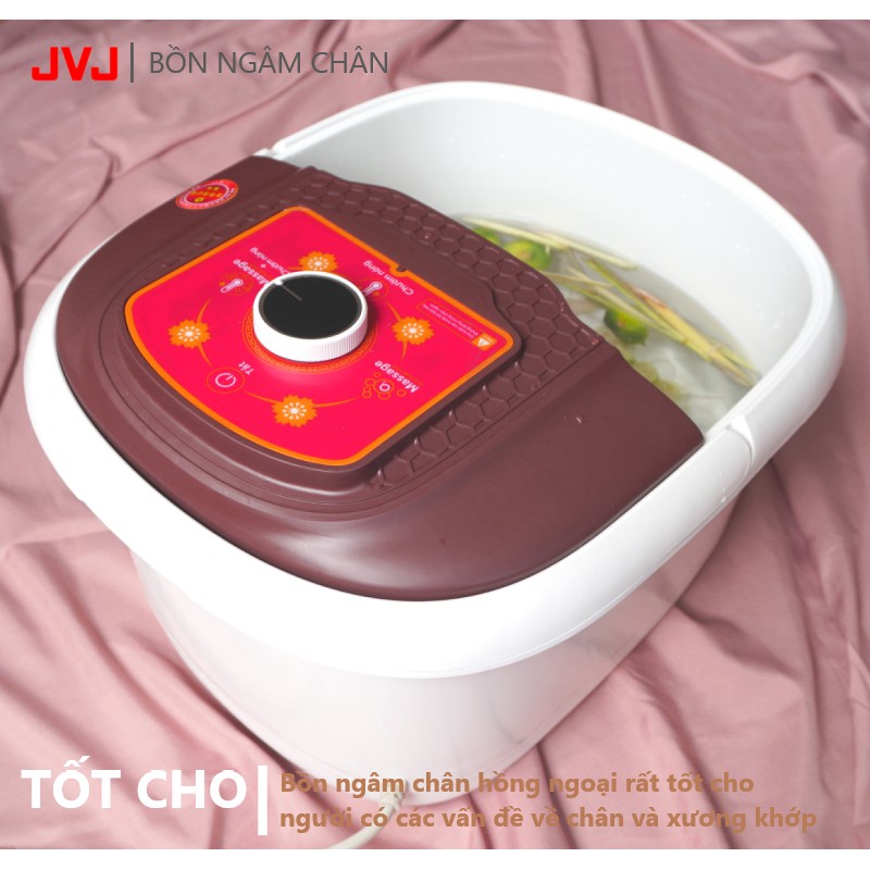 Bồn ngâm chân JVJ L1 hồng ngoại 3 chế độ làm nóng thải độc có sục khí tự động massage - Bảo hành 06T