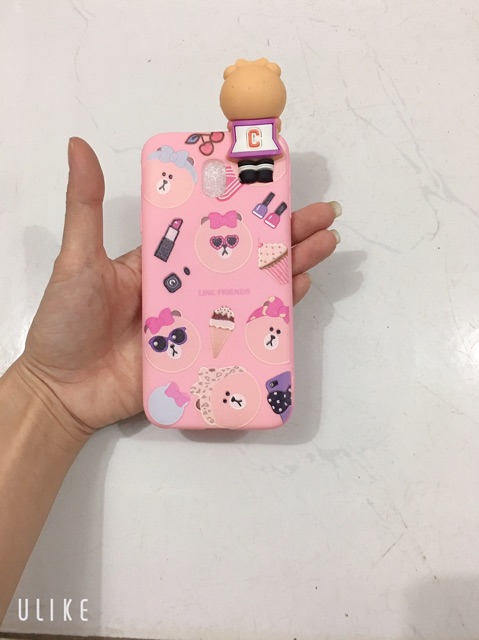 Ốp lưng sam sung J5Pro,J5 Pro cao su nền hồng