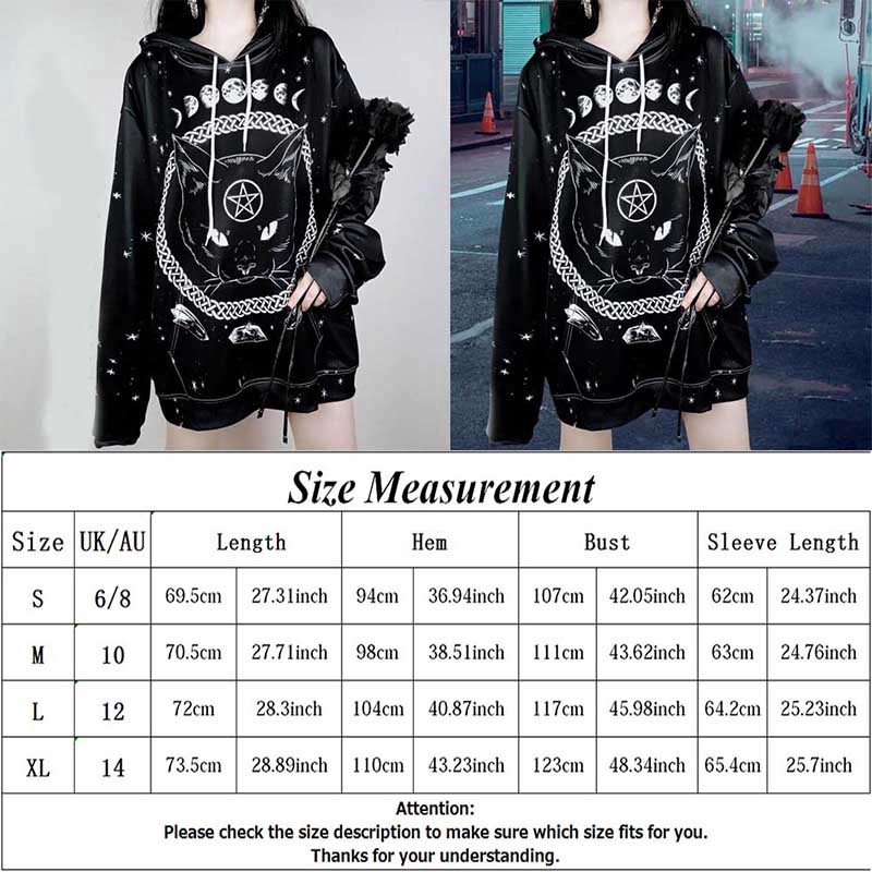 Áo khoác hoodie chui đầu phong cách gothic cá tính thời trang | BigBuy360 - bigbuy360.vn