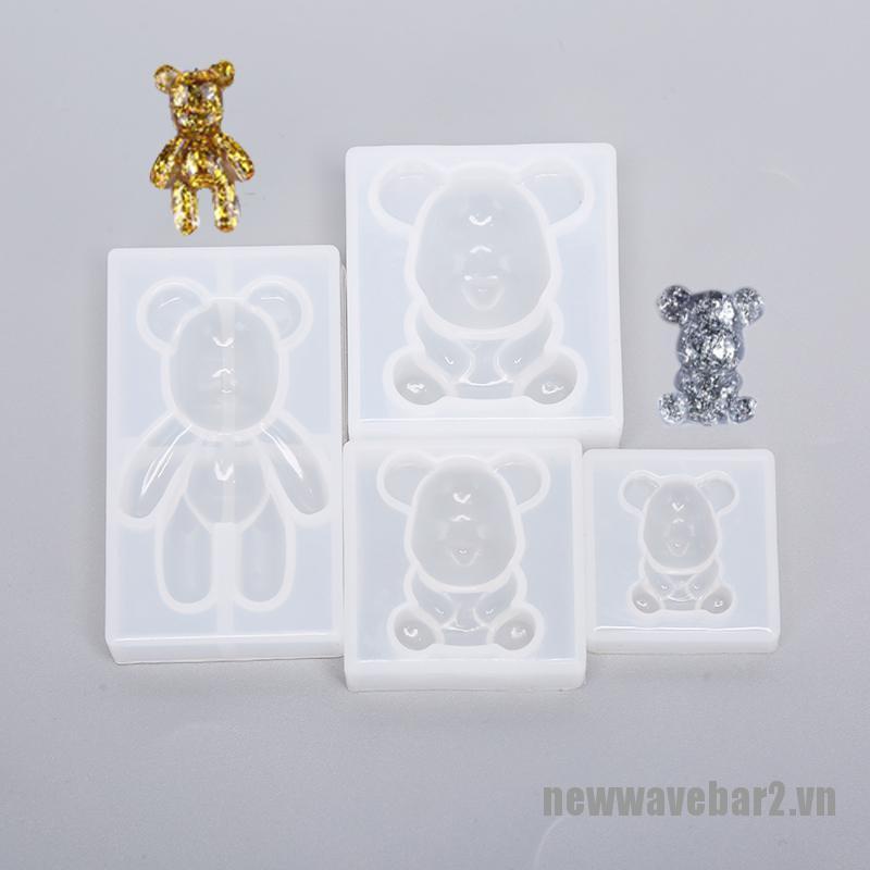 Bộ 2 Khuôn Silicone Hình Gấu Tự Làm