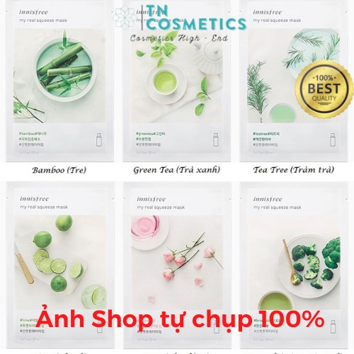 [Mã ICBBACK1219 hoàn 20K xu đơn 0Đ] Mặt nạ giấy dưỡng da Hàn Quốc Innisfree My Real Squeeze Mask EX 20ml MN631 | BigBuy360 - bigbuy360.vn