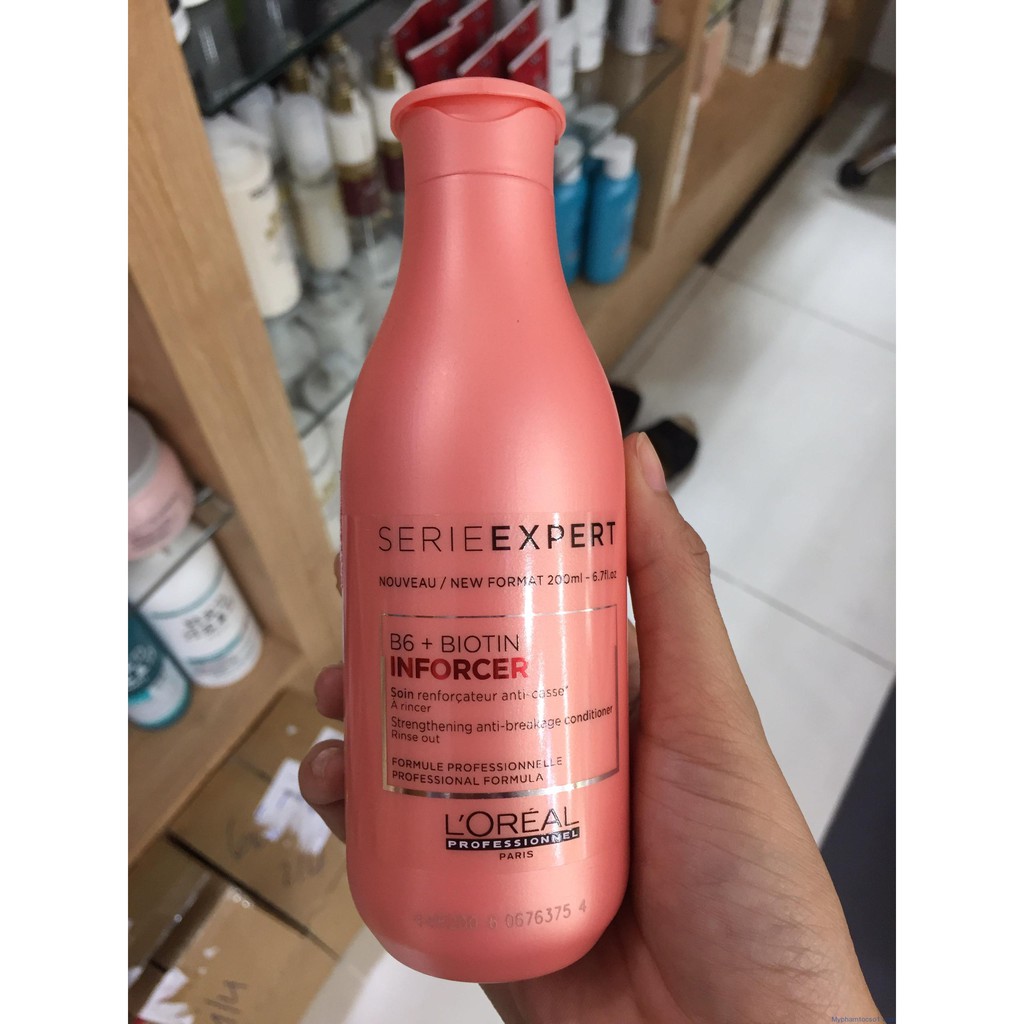 gội Biotin Inforcer Loreal cho tóc khô hư tổn gãy rụng 300ml (SPAIN)- Chai