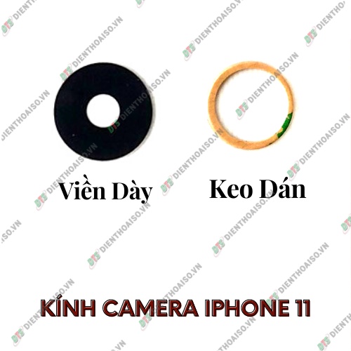 Kính camera iphon e 11 kèm keo dán