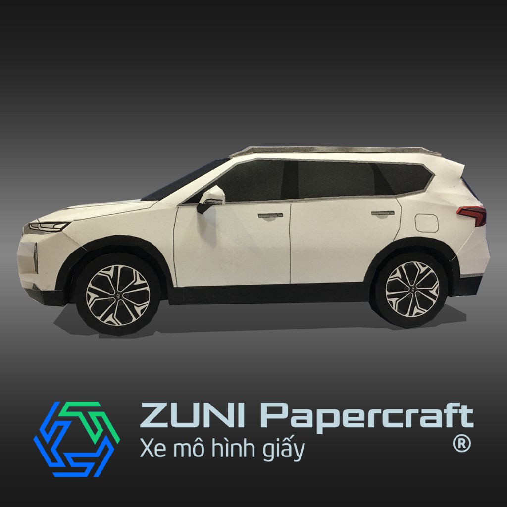 Bộ KIT Xe mô hình giấy Hyundai Santafe 2019 của ZUNI Papercraft