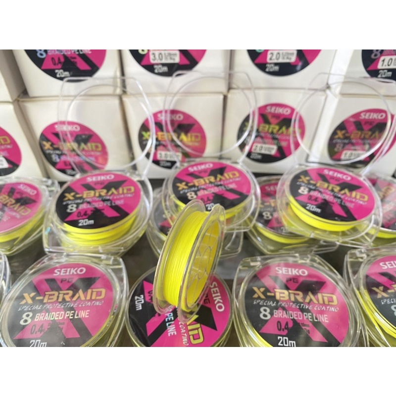 Thẻo dù SEIKO PE 8X – Braid cao cấp 20m. Dây câu đài, câu lure, làm thẻo săn hàng. Dây câu cá
