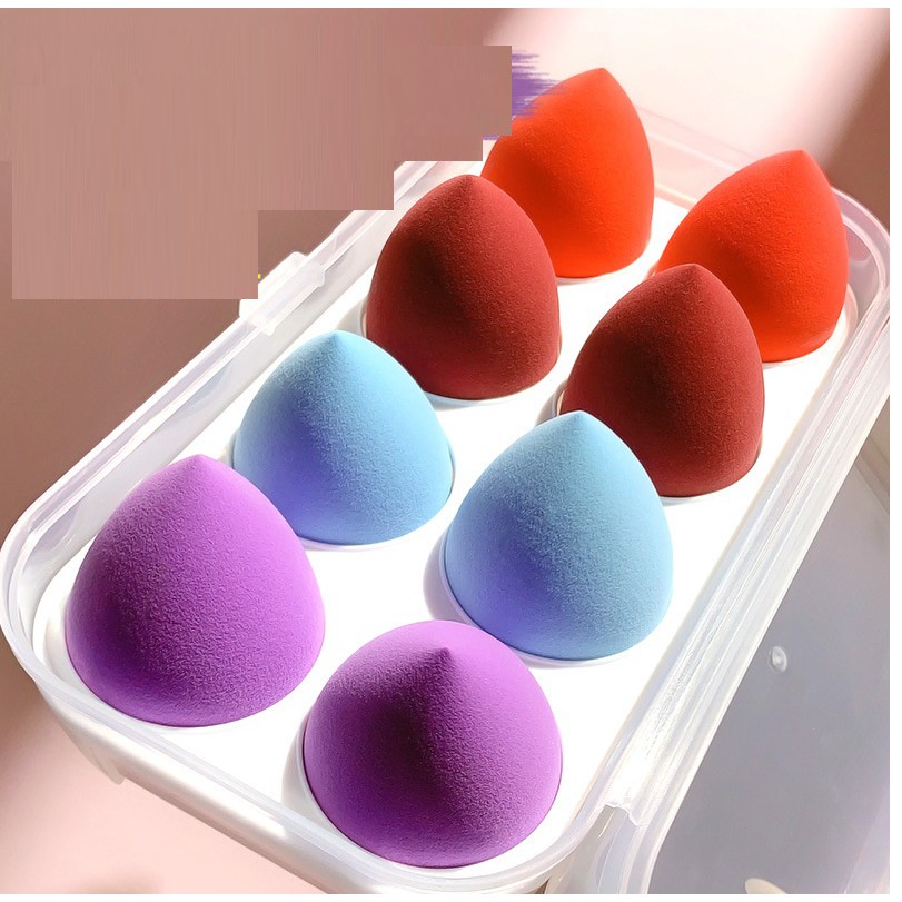 (Gecomo) Set 8 Miếng Mút Trang Điểm Cao Cấp Gecomo Kèm Hộp Đựng | BigBuy360 - bigbuy360.vn