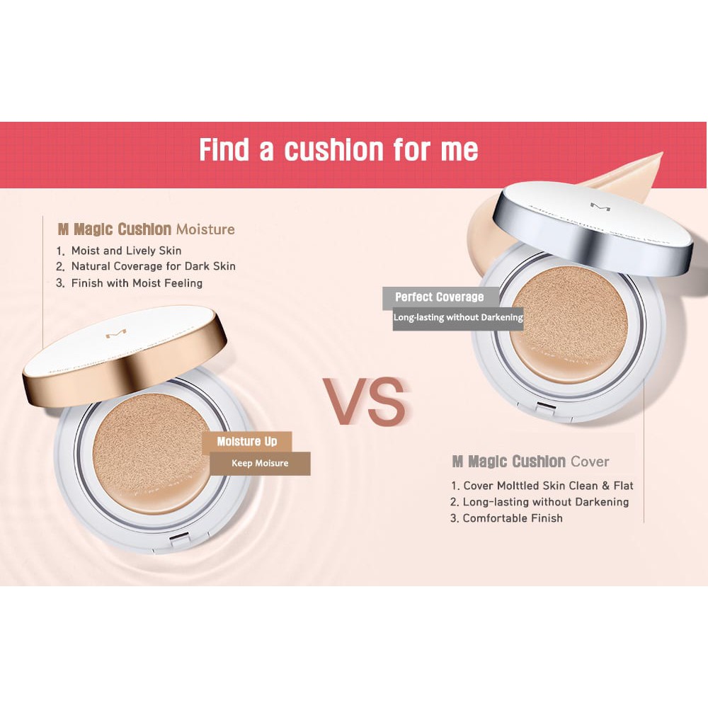 Phấn nước trang điểm Missha Magic Cushion Cover Lasting SPF50+/PA+++ 15gr