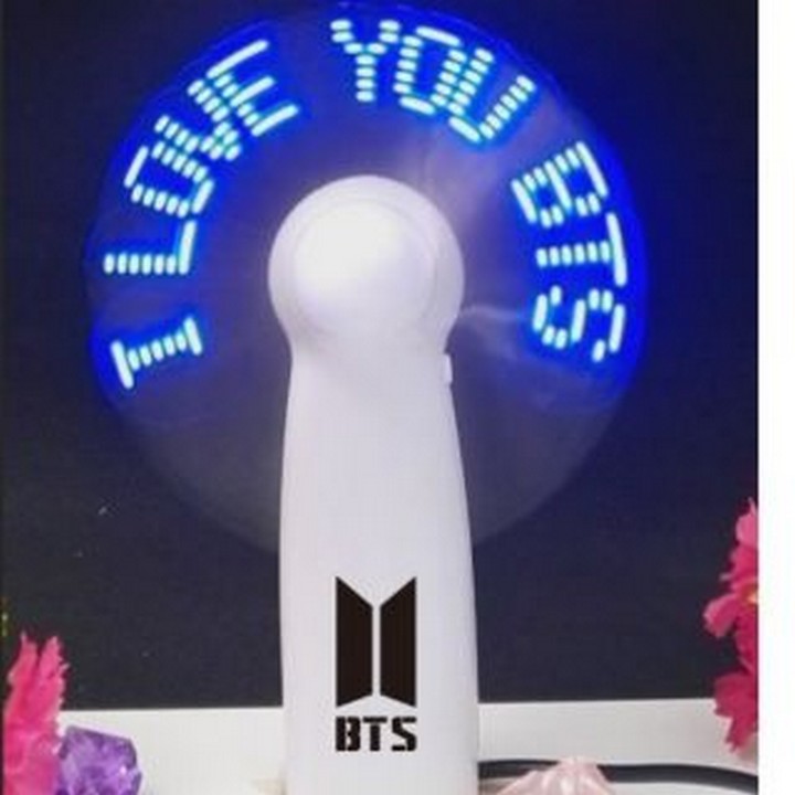 Quạt bts điện tử thiết kế thông minh, đa năng cầm tay quà tặng trang trí xinh xắn dễ thương | BigBuy360 - bigbuy360.vn