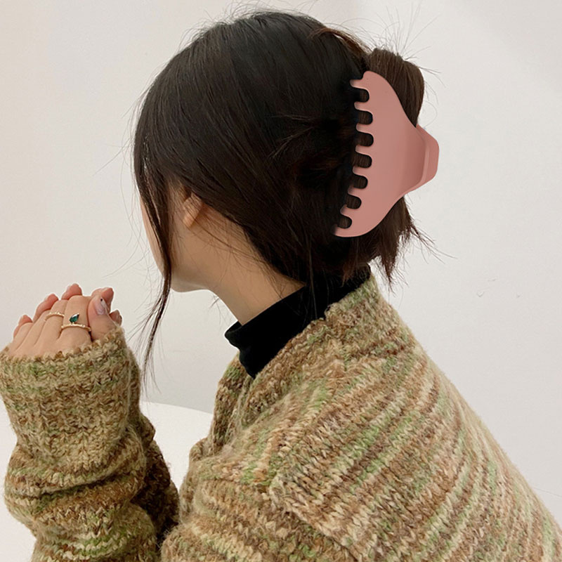 Kẹp Tóc Cỡ Lớn Bằng Acrylic Màu Trơn Phong Cách Hàn Quốc