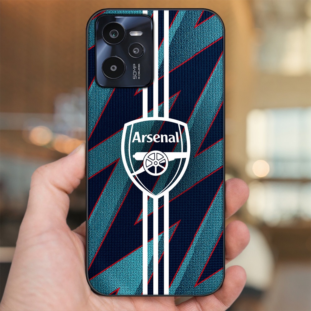 Ốp lưng Realme C35 viền đen in hình Arsenal FC
