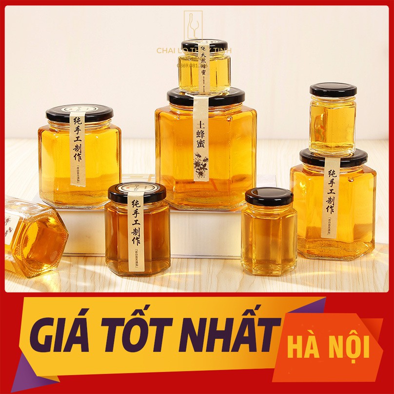 [ SIÊU BỀN ]  Hũ Lục Giác Nắp Thiếc 380ML