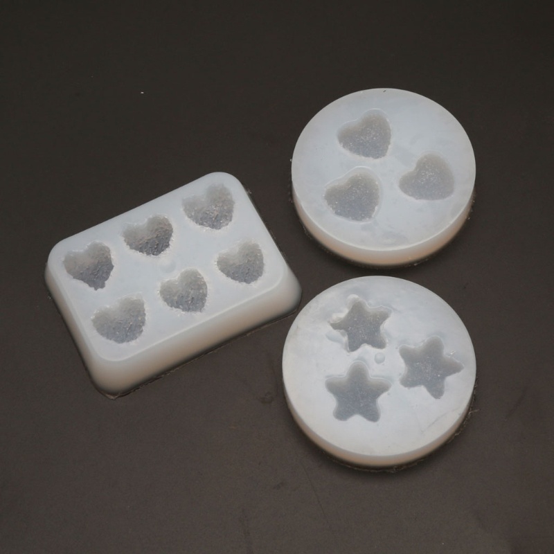 Khuôn Silicon Mềm Làm Kẹp Tóc Hình Ngôi Sao / Trái Tim / Kẹo / Trái Tim Xinh Xắn