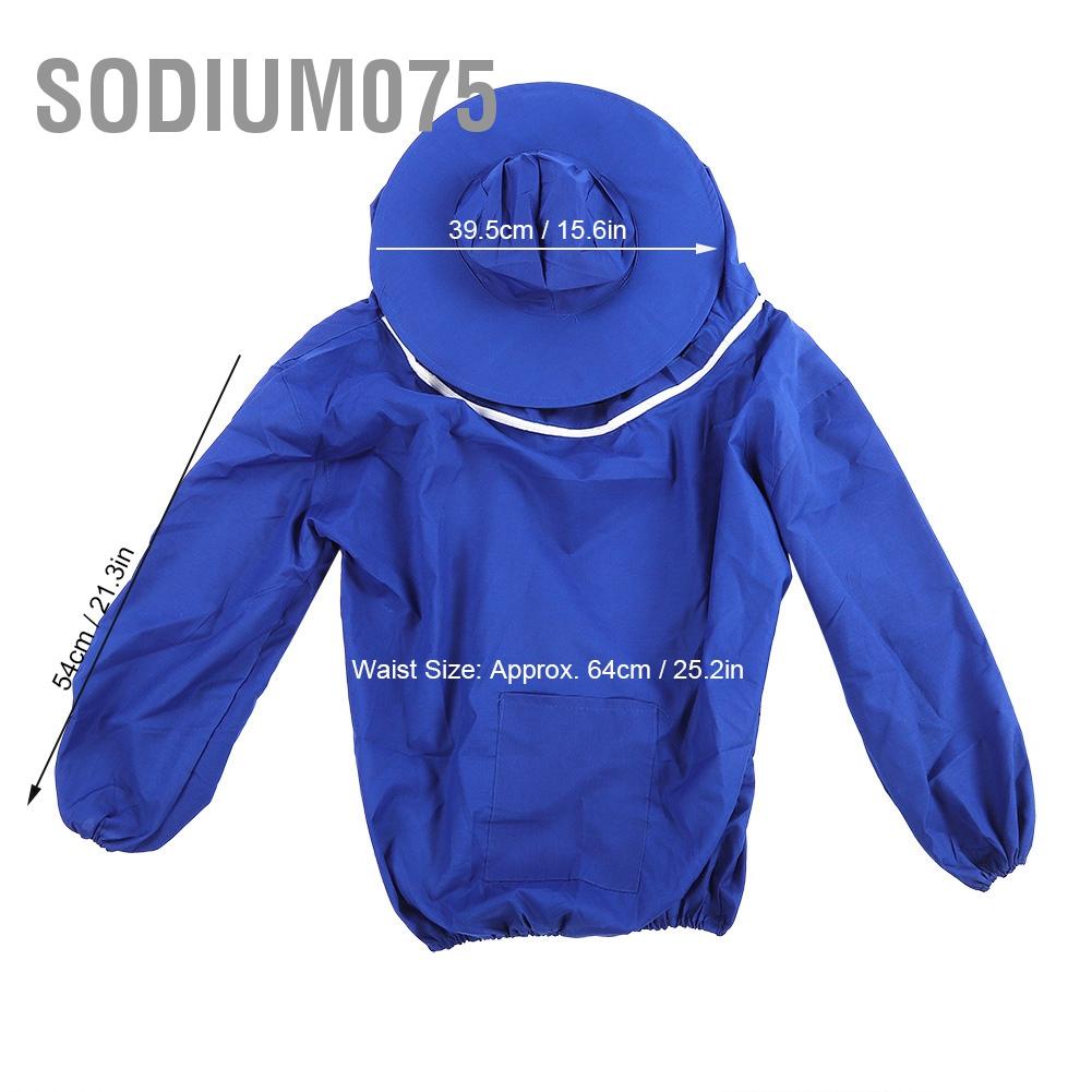 Sodium075 Outdoor Beekeeping Protective Veil Jacket Breathable Bee Suit Beekeeper Supplies Accessory