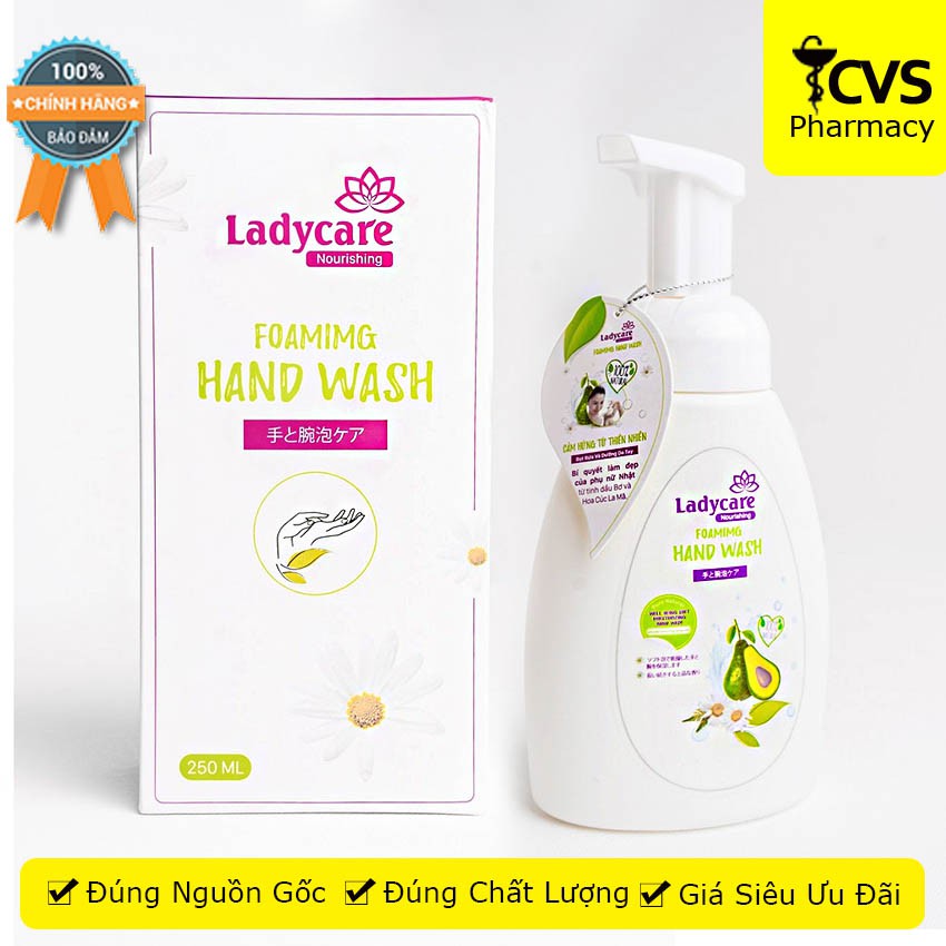 Bọt Rửa Tay Ladycare Foaming Hand Wash Dưỡng Da 250ml - cvsphamacy