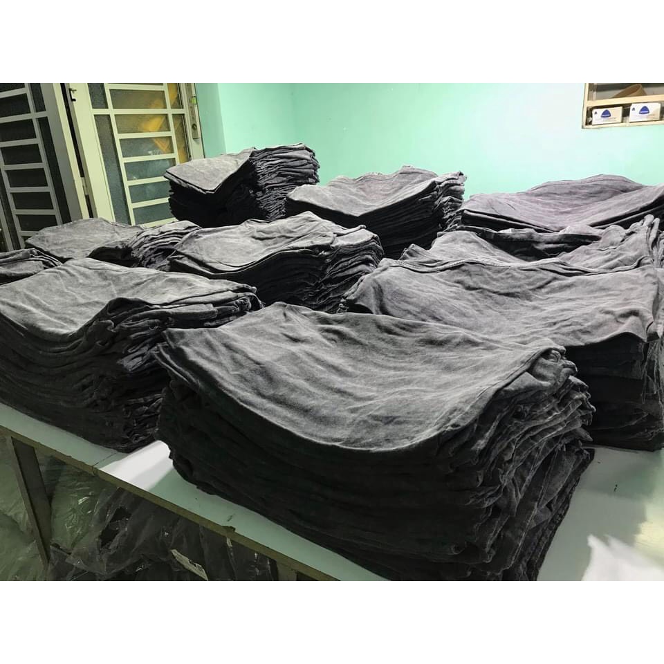 Áo thun tay lỡ Trơn WASH XÁM Cao Cấp, Áo Phông Unisex Form dáng rộng oversize Basic Nam Nữ. KKimShop