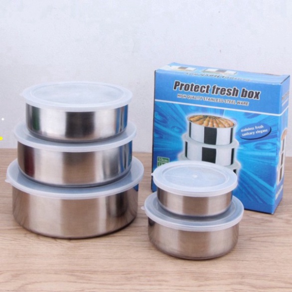 Bộ thố lạnh inox 5 món [ BÁT INOX 5 MÓN ]