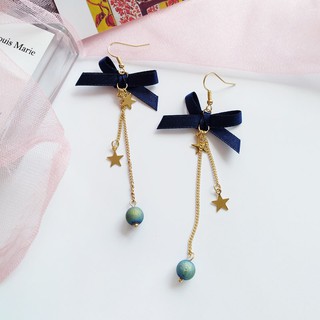[MOE MODE ON] Hoa tai ribbon xanh