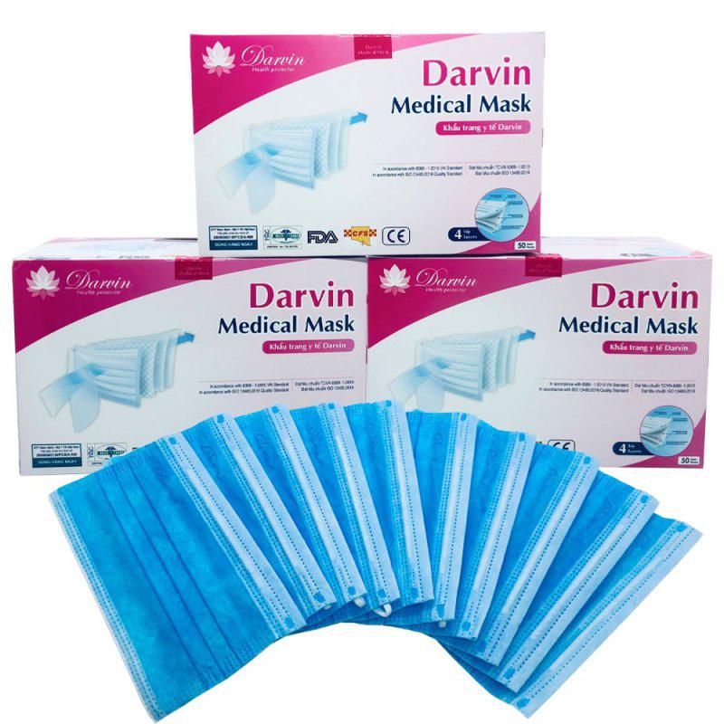 Khẩu trang y tế chống khói bụi dành cho người lớn hộp 50 chiếc
