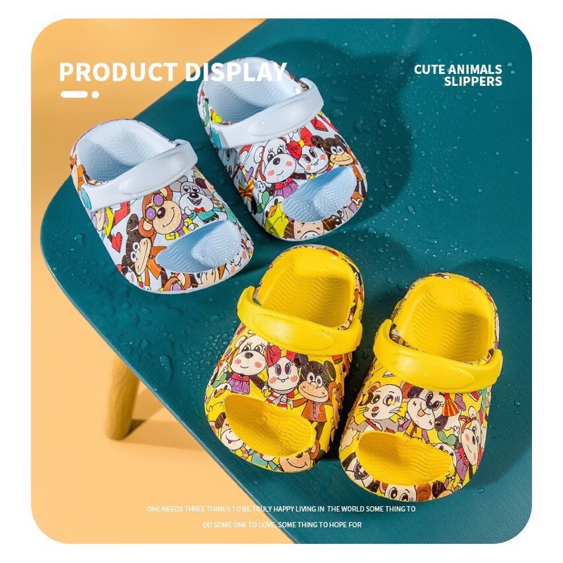 Sandal Crocs hở mõm hoạt hình cho bé