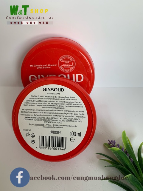 KEM DƯỠNG DA GÓT CHÂN CHỐNG NẺ GLYSOLID