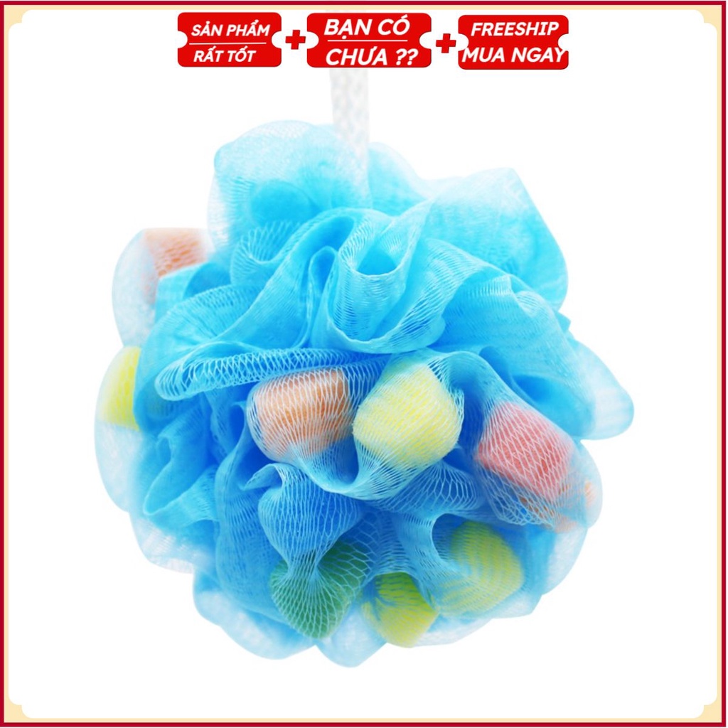 Bông tắm tạo bọt hình hoa tẩy tế bào chết cho cơ thể an toàn tiện dụng GC40953