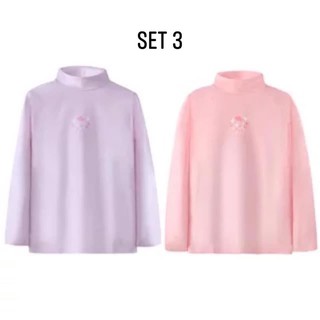 Combo 3 set áo cổ lọ cho bé trai, bé gái