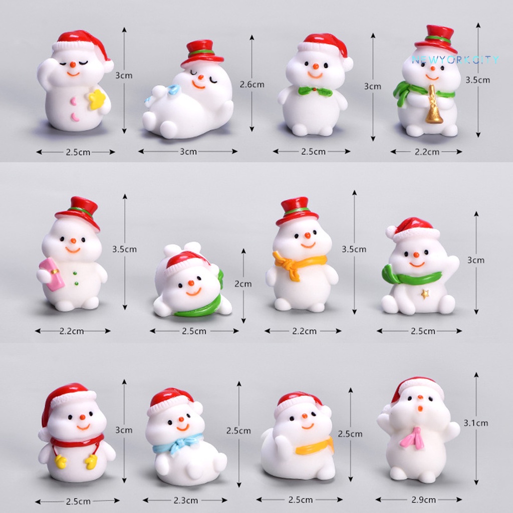 Mô Hình Người Tuyết Bằng Nhựa Resin Thủ Công Trang Trí Giáng Sinh