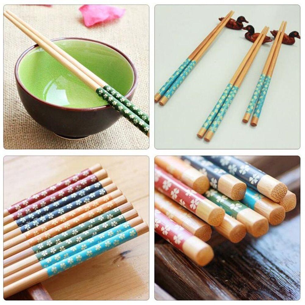 Mocho Bộ 5 Đôi Đũa Tre Ăn Uống In Họa Tiết Hoa Anh Đào Cổ Điển Thân Thiện Với Môi Trường Sáng Tạo Thanh Lịch Cho Nhà Bếp