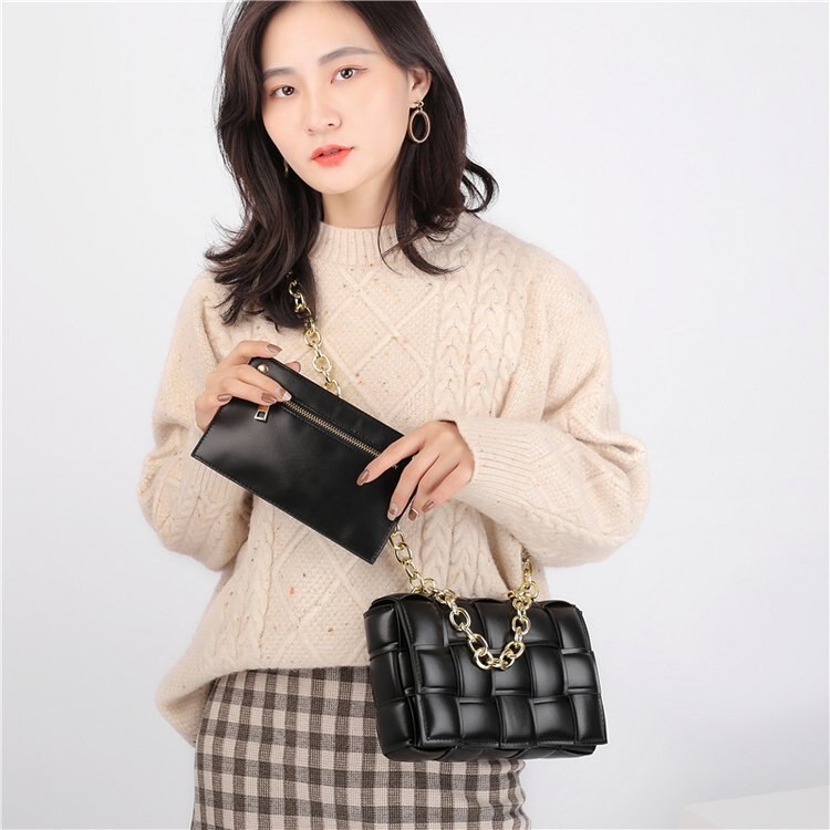 Túi Đeo Chéo Nữ JASMIN NOIR Phối Dây Kim Loại Thanh Lịch Thời Trang