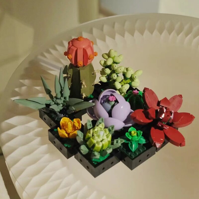 Đồ chơi Lắp ráp Mô hình hoa phong lan 1031 Orchid Succulents Bộ Sưu tập Sen Đá Xương Rồng Botanical 80039 Fit 10309