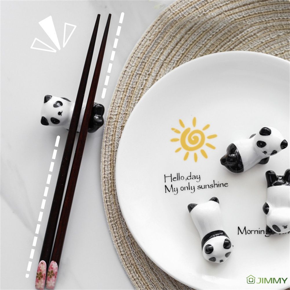 Sáng Tạo Panda đũa còn lại dễ thương gốm đũa giữ phim hoạt hình giá Panda đũa giữ đũa Mat chủ thời trang bộ đồ ăn nhà bếp công cụ nguồn cung cấp