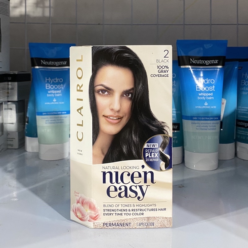 Thuốc nhuộm tóc màu nâu, đen Clairol Natural Looking Nice’n Easy